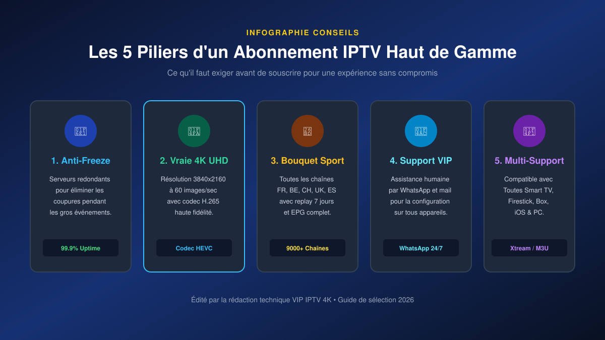Les 4 critères clés pour choisir son fournisseur IPTV