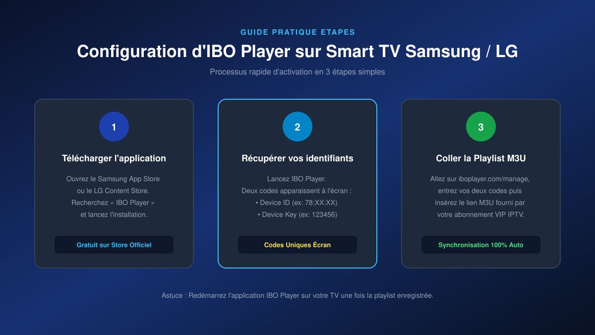 Configuration et activation de l'application IBO Player sur Smart TV
