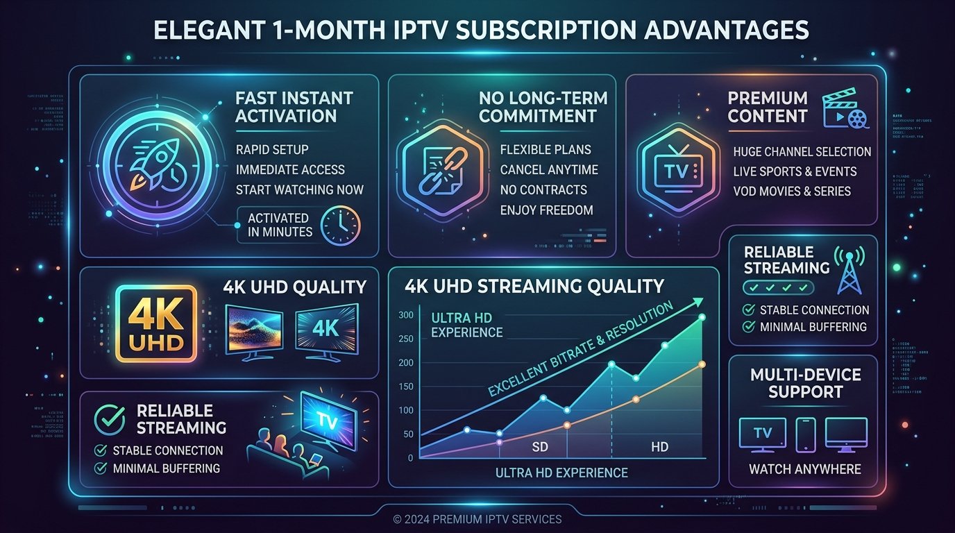 Comparatif des forfaits IPTV 1 mois et multi-écrans