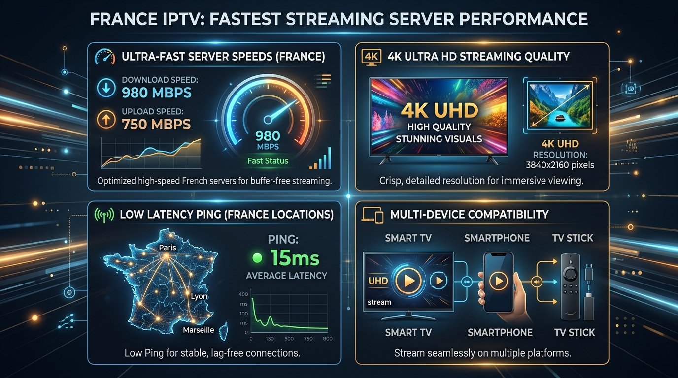 Tableau comparatif des fonctionnalités IPTV France TV 4K