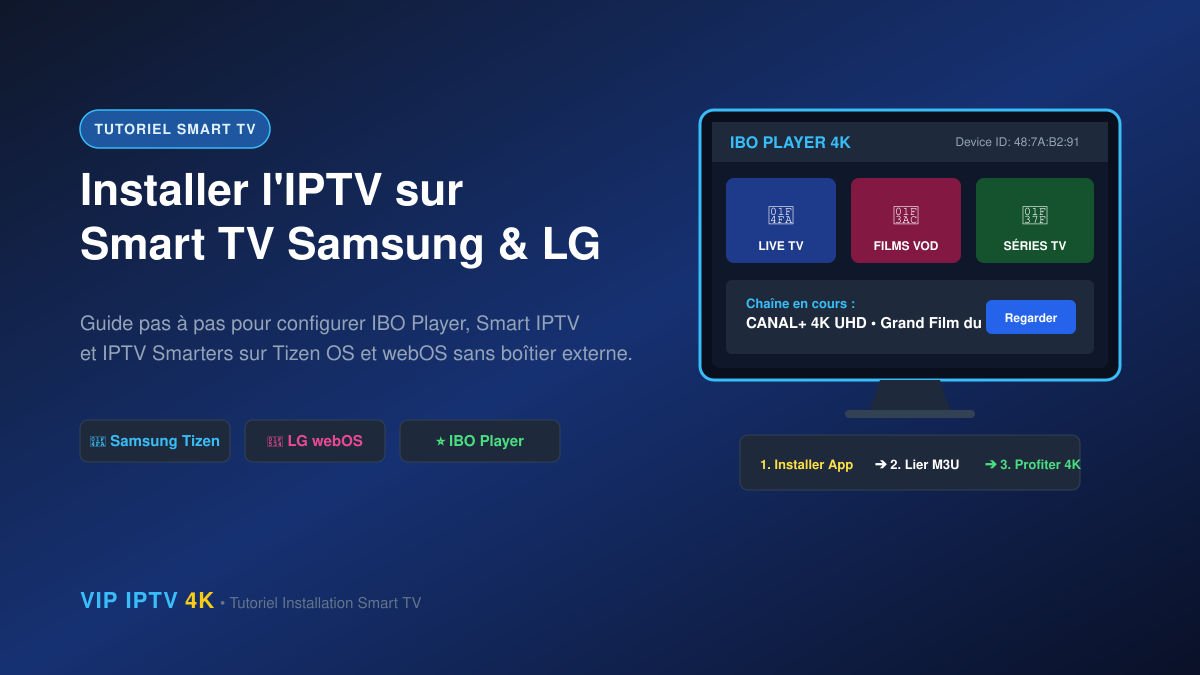 Guide complet : Installer l'IPTV sur Smart TV Samsung et LG