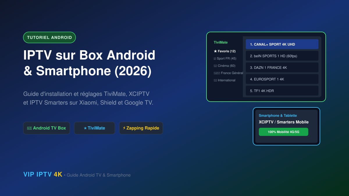 Guide pratique : Utiliser l'IPTV sur Box Android et Smartphone